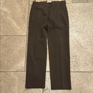 NWT Chocolate brown cropped straight leg Prada pants in size 38